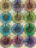 coloured compass roses