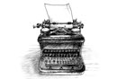 Diana Ludwig typewriter logo drawing