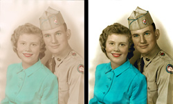 restored old photograph
